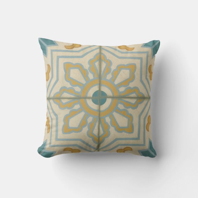 Old World Decorative Tile Pattern Cushion (Front)