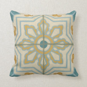 Old World Decorative Tile Pattern Cushion