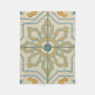 Old World Decorative Tile Pattern Fleece Blanket