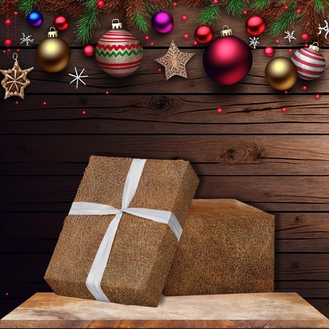 Old World Faux Leather Wrapping Paper (Creator Uploaded)