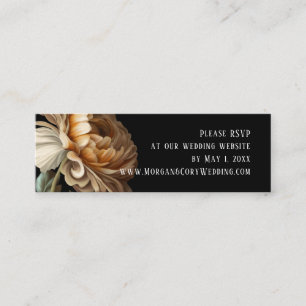  Old World Floral Wedding Website RSVP  Mini Business Card