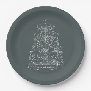 Old World German Tannenbaum Paper Plate