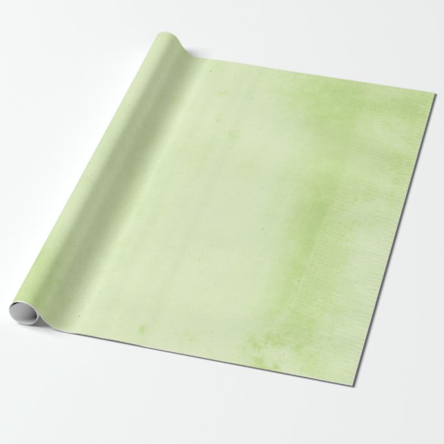 Old World Green Parchment Look Personalised Wrapping Paper (Unrolled)