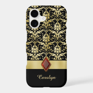 Old World Jewel Gold Damask Personalised