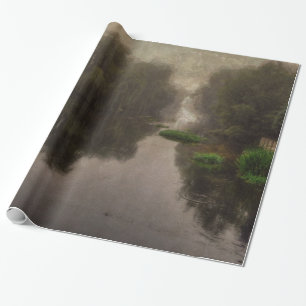 Old World Landscape Fine Art Painting Wrapping Paper