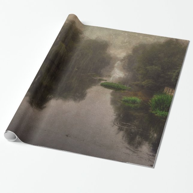 Old World Landscape Fine Art Painting Wrapping Paper (Unrolled)