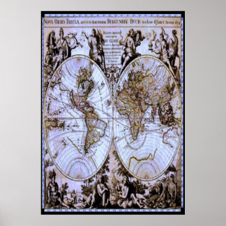 Old World map 1 Poster