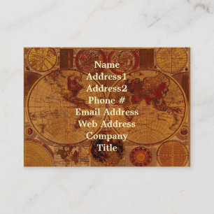 Old World Map Business Card