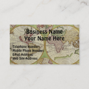 OLD WORLD MAP Business & Profile Cards