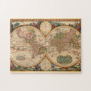 Old World Map by Nicolaas Visscher Jigsaw Puzzle