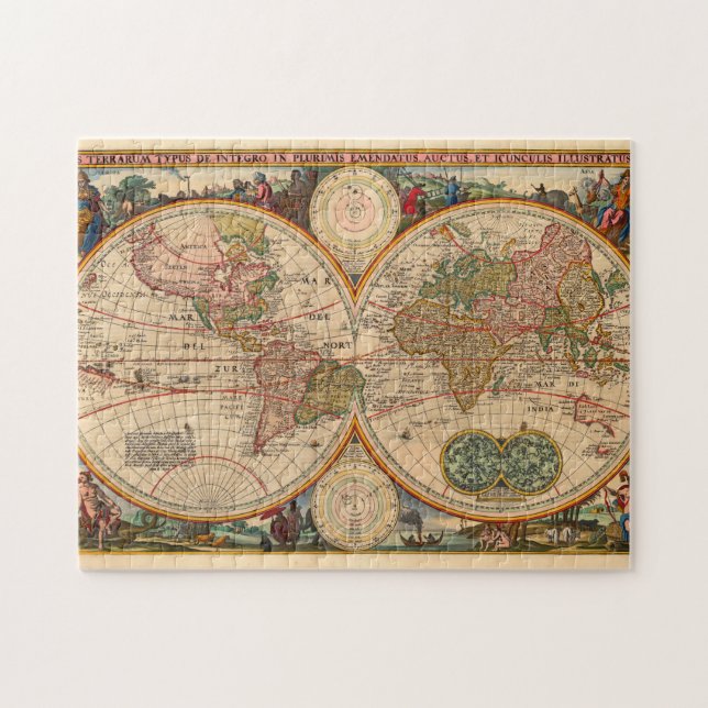 Old World Map by Nicolaas Visscher Jigsaw Puzzle (Horizontal)