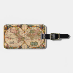 Old World Map by Nicolaas Visscher Luggage Tag