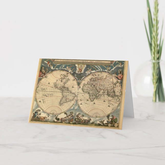 Old World Map - Card (Front)