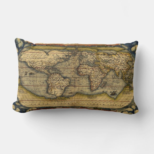 Old World Map Cushions (Front)