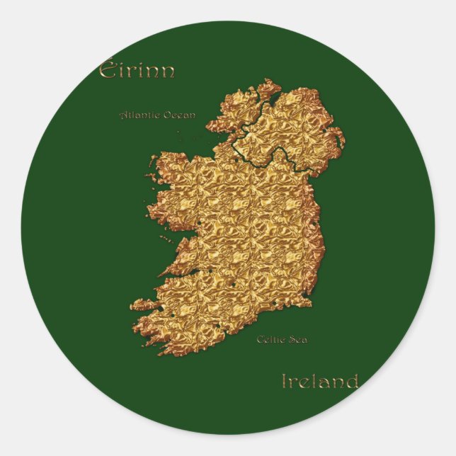 Old World Map Designer Gift Classic Round Sticker (Front)