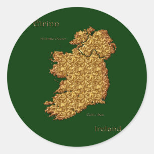 Old World Map Designer Gift Classic Round Sticker