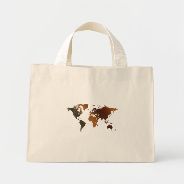 Old World Map Designer Gift Mini Tote Bag (Front)