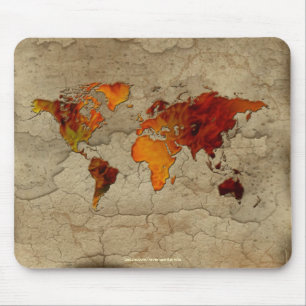 Old World Map Designer Gift Mouse Pad