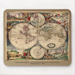 Old World Map Designer Gift Mouse Pad