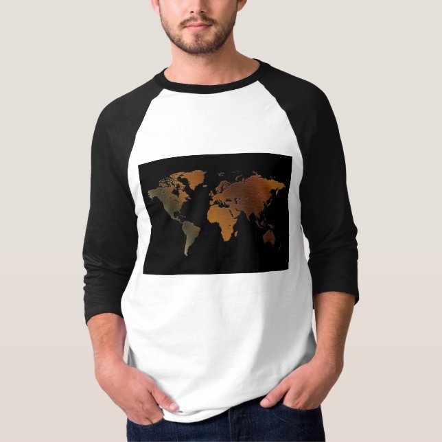 Old World Map Designer Gift T-Shirt (Front)