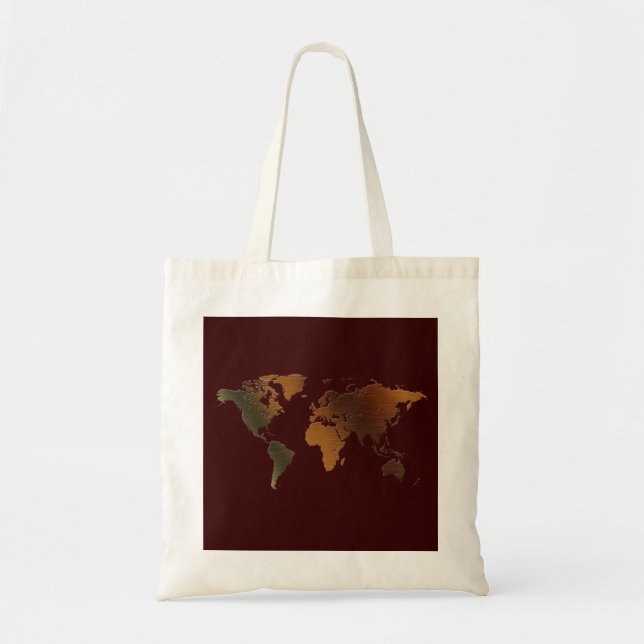 Old World Map Designer Gift Tote Bag (Front)