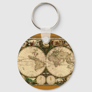 Old World Map  Gifts Key Ring
