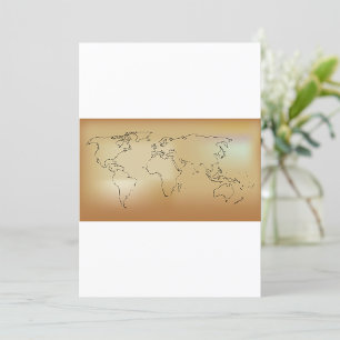 Old World Map Invitation