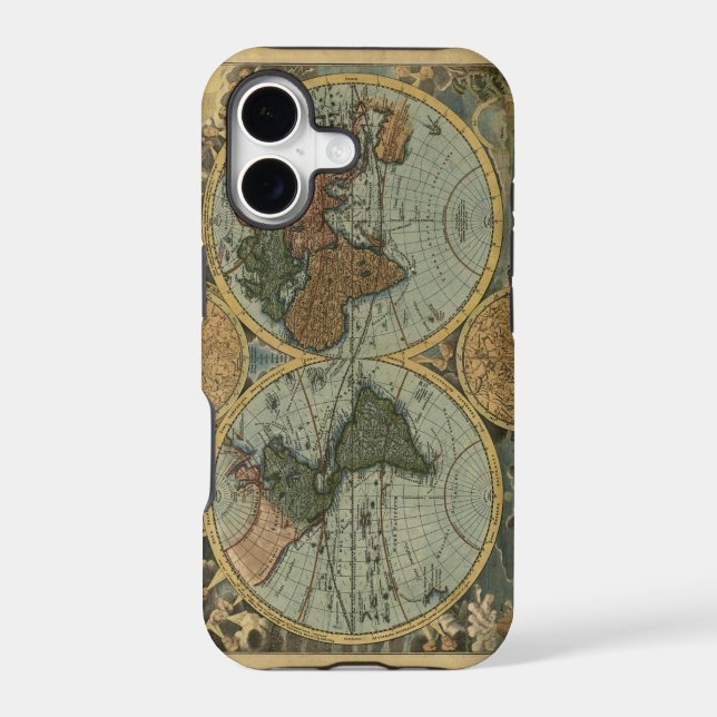 Old World Map iPhone Case (Back)
