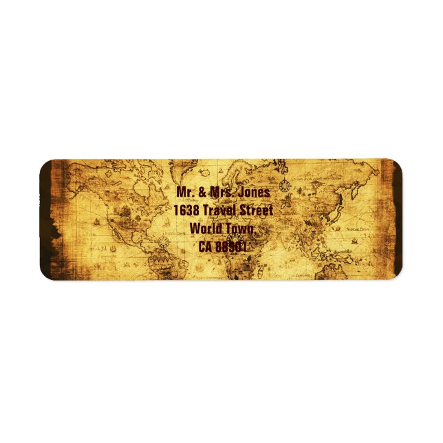 Old World Map Labels (Front)