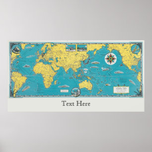 Old World Map Total War Battle Map Poster