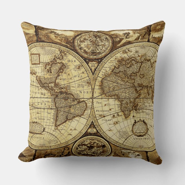 old world Maps Beautiful Cushion (Front)