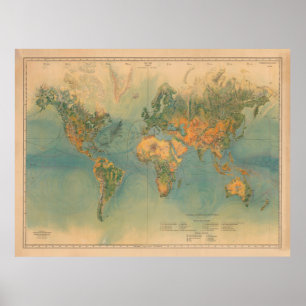 Old World Maritime Fuel Station Shipping Routes  Poster