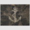 Old World Nautical Anchor Monogram Black