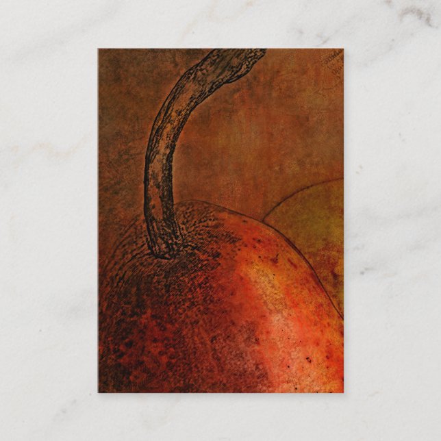 Old World Pear Art Business Card (Front)