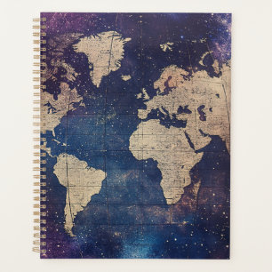 Old World Purple Celestial Star Map Planner