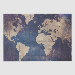 Old World Purple Celestial Star Map Tissue Paper