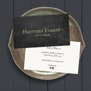 Old World Rustic Typography  Business Card