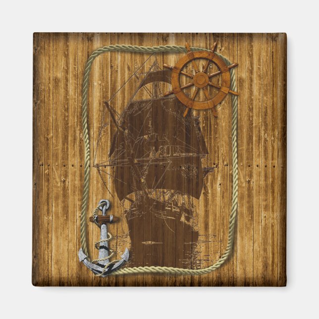 Old World Sailing Magnet (Front)