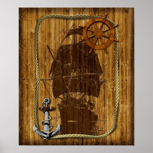 Old World Sailing Poster (Front)