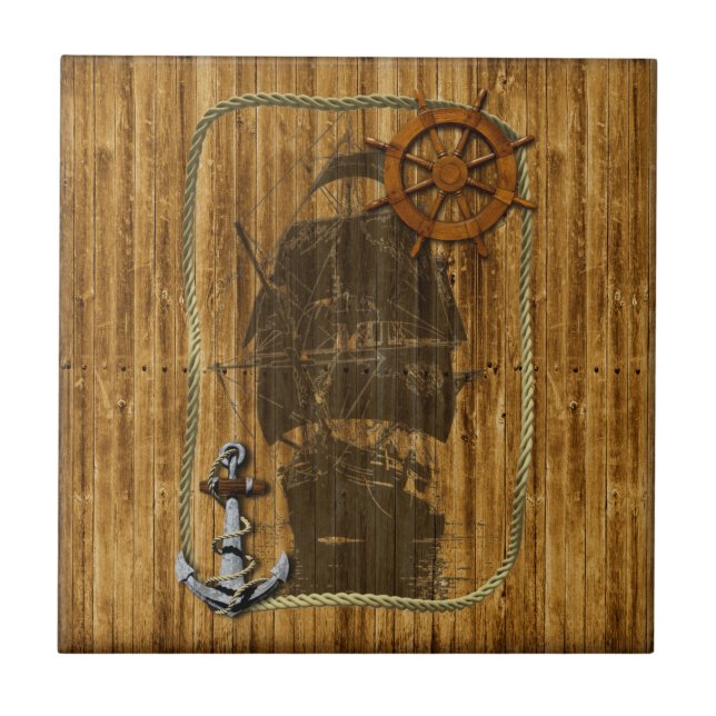 Old World Sailing Tile (Front)