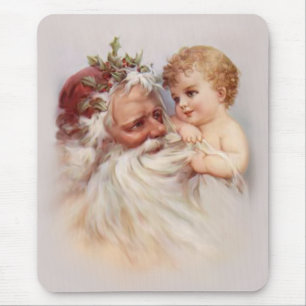 Old World Santa and Cherub Mouse Pad