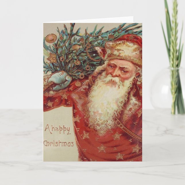Old World Santa Holiday Card (Front)