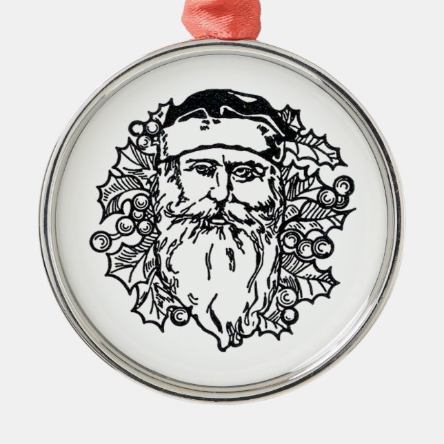 Old World Santa Metal Tree Decoration (Front)