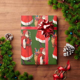 Old World Santa Vintage Christmas  Wrapping Paper