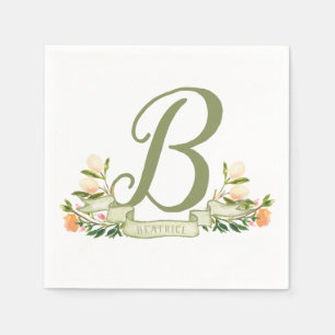 Old World Shakespeare   Fairytale Monogram Napkin