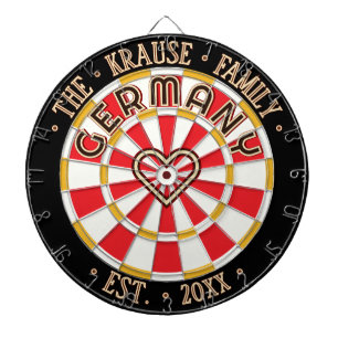 Old World Style GERMANY Your Family Name Est. Year Dartboard
