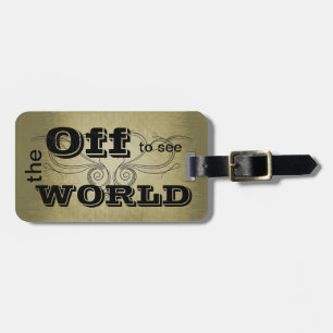 Old World Vintage Style Luggage Tag