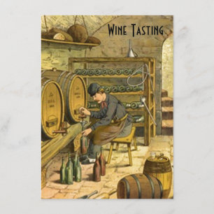 Old World Wine Tasting Party Invitations Announce