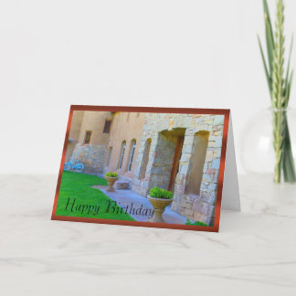 Old World Winery & Bicycle Birthday Card