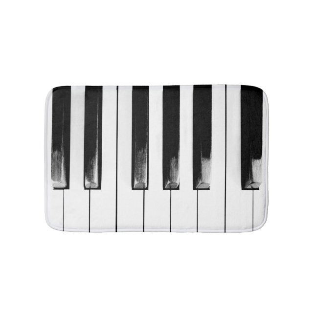 Old Worn Piano Keys Bath Mat (Front)